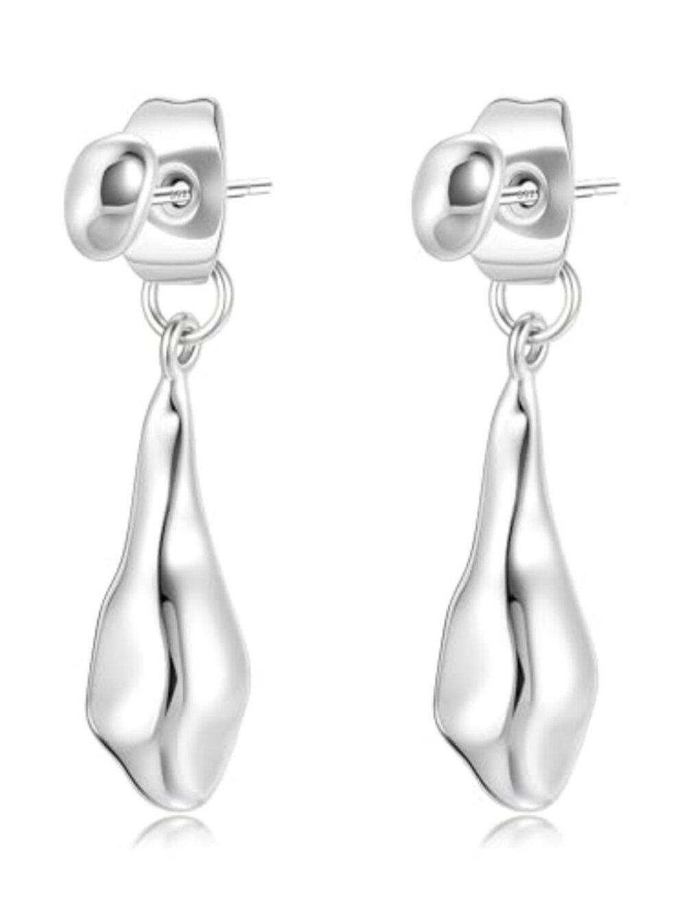 Trendy Unique Small Teardrop Dangle Earrings for Women | 925 Sterling Silver